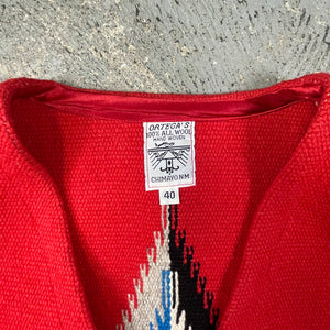 Vintage Ortega Chimayo Hand Woven Wool Vest