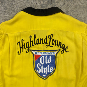 Vintage Dunbrooke Heileman's Old Style Bowling Shirt Highland Lounge