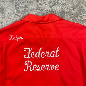 Vintage Nat Nast Bowling Shirt Federal Reserve