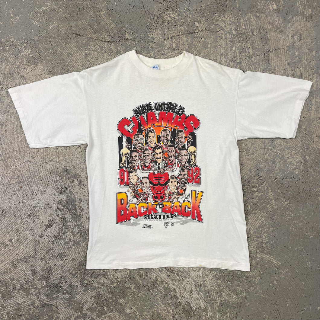 Vintage 1992 Chicago Bulls Back to Back World Champs Shirt – Goodboy Vintage