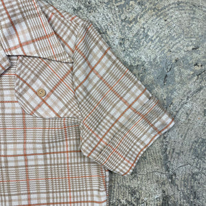 Vintage 70s Polyester Short Sleeve Button Up