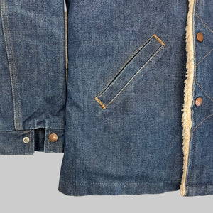 Vintage Wrangler Shearling Lined Denim Jacket
