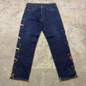 Vintage Evisu Multi Pocket Raw Denim 501 Fits