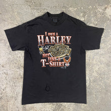 Load image into Gallery viewer, Vintage Harley Davidson 3D Emblem I Own A Harley T-Shirt
