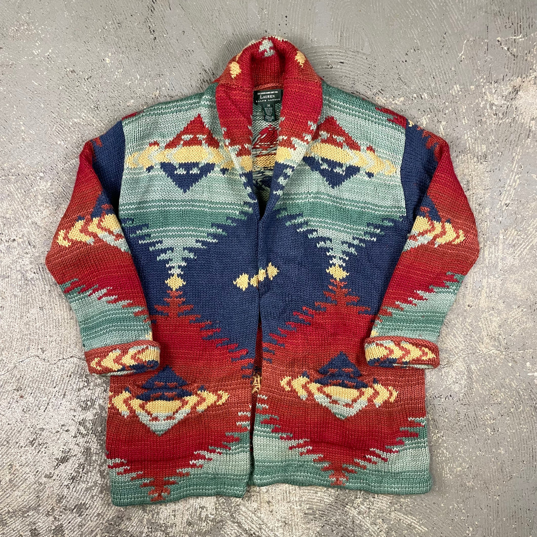 Vintage Ralph Lauren Southwestern Pattern Wool Cardigan